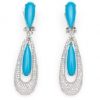 <p>PENDIENTES PLATA SALVATORE TURQUESA Y MICRO PAVE</p>